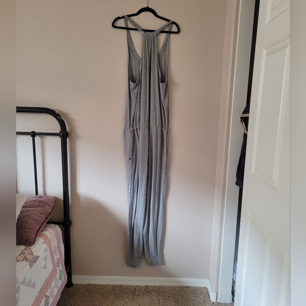 Spiritual Gangster Racerback Jumpsuit in Heather Grey‎ - Picture 6 of 6